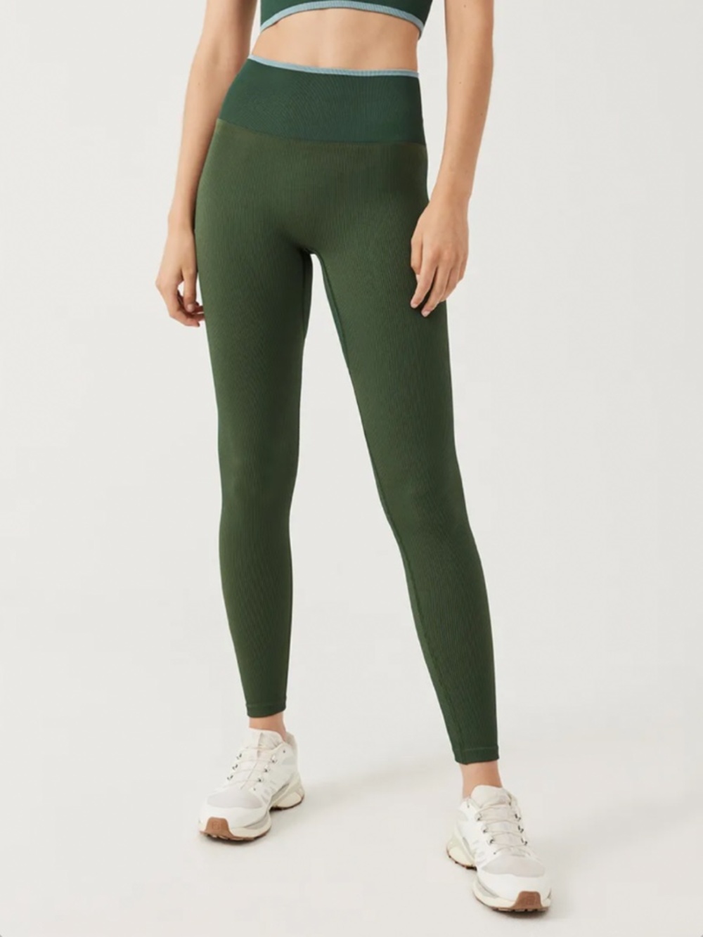 Outdoor voices seamless ribbed 7/8 leggings